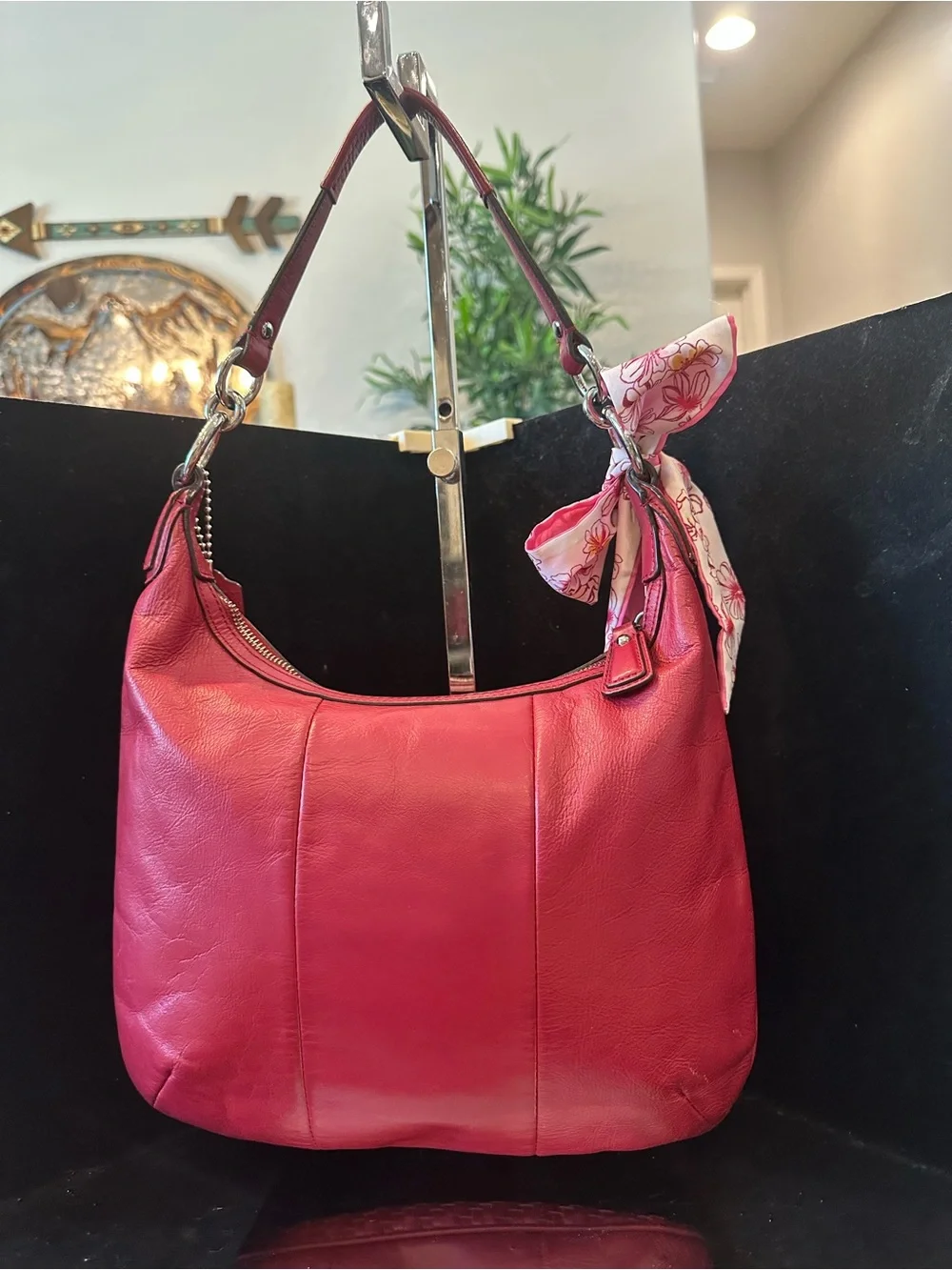 Coach #310 Kristen Woven Leather Shoulder Bag